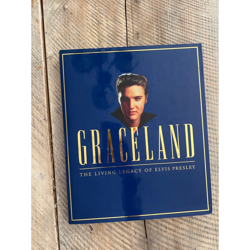 Graceland The Living Legacy of Elvis Presley Hardcover Book Blue Gold 0002552507